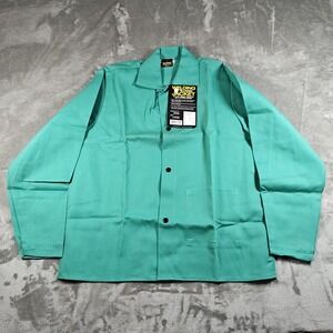 Tillman 6230L Welding Jacket Large Green Firestop FR Cotton Full Snap New